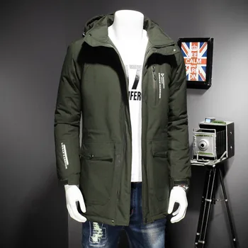 

Winter Cotton-padded Jacket Male Loose Big Size Thicken Coat Fat Man Plus Fat plus Medium Length Cotton-padded Jacket Fat