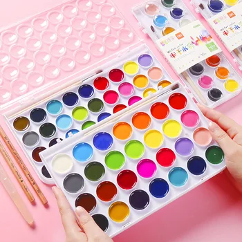 

Solid Watercolor Paint Set for Painting Kids Children Water Color Gouache Pigment Painting Watercolor Drawing Art Supplies