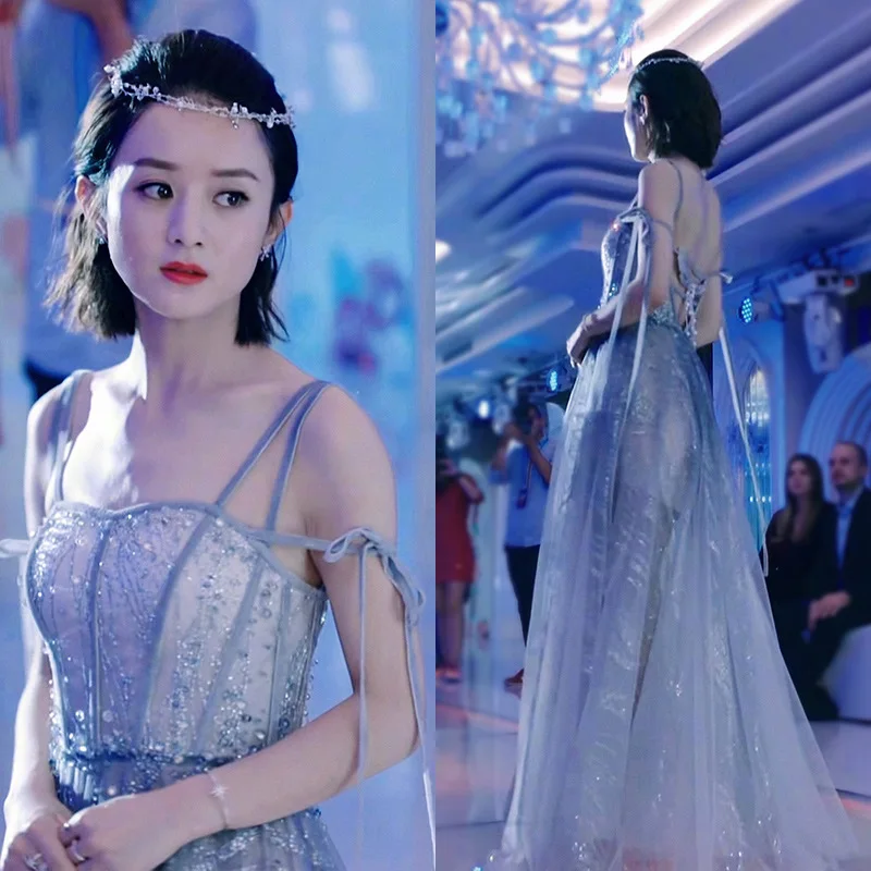 

Celebrity Celebrity Style Evening Gown Women's 2019 New Style Fashion Elegant Banquet Backless Party Dress Elegant Host