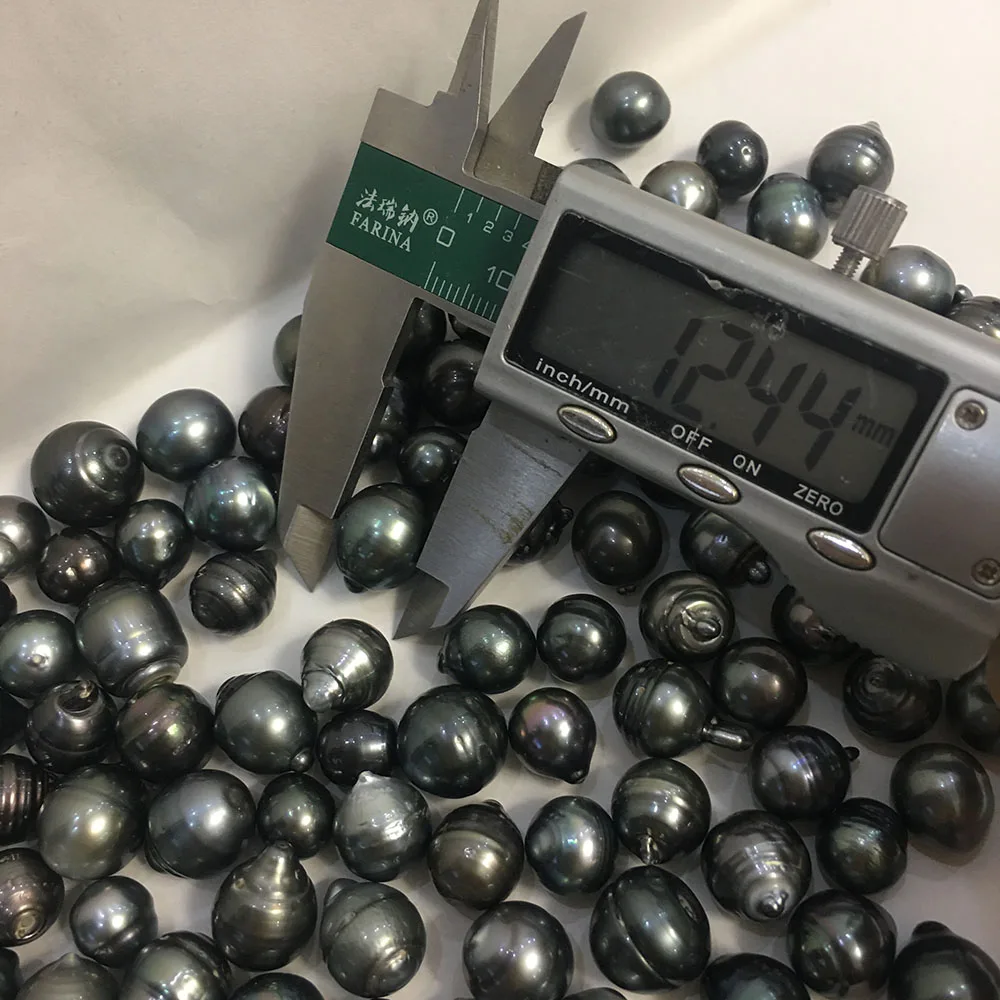 free shipping,8-10 mm good luster A tahitian baroque pearl,100% Nature black tahitian sea salt pearl loose pearl,half or no hole 5