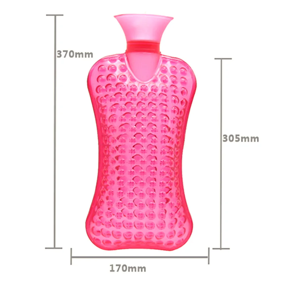 PVC Clear Pain Relief Explosion-proof Winter Hot Water Bottle Pocket Water-filled Hand Warm Transparent Home Thickened Portable