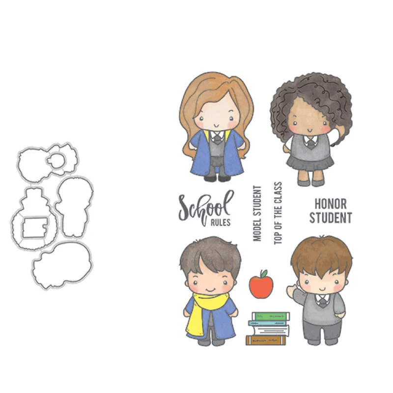 

Clear Stamps And Cutting Dies Students Girls And Boys Top Of The Class Honor For DIY Scrapbook Photo Album Craft Card 2021 New