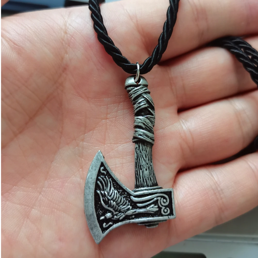 Викинг один Raven ювелирные изделия двусторонний топор очаровательное мужское
