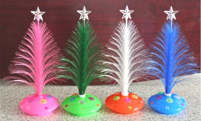 Kerstcadeau Kerstversiering kleurrijke vezel kerstboom