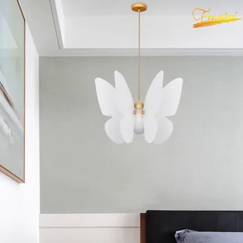 

Nordic Butterfly LED Pendant Lamp Lighting Modern Acrylic Pendant Lights LOFT Bedroom Princess Room Living Room Hanging Lamps