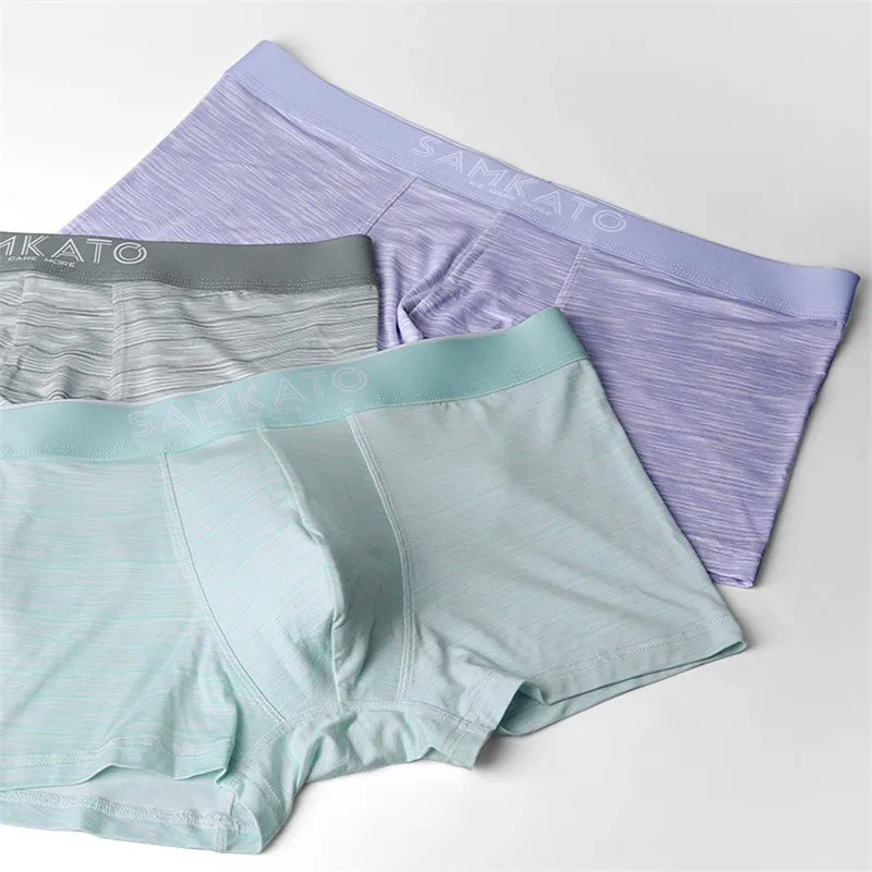 40s High Quality Viscose Fabric Underpants For Mens Soft and Silky Quality Flats Shorts Buy 3 Free 1 (2)