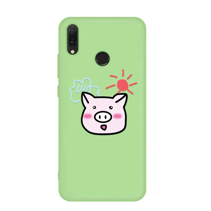 06 Зеленый Кактус чехол для huawei P30 Pro P10 P20 Lite розовый динозавр Мягкий ТПУ чехол для huawei P Smart желтый жираф чехол - Цвет: 06