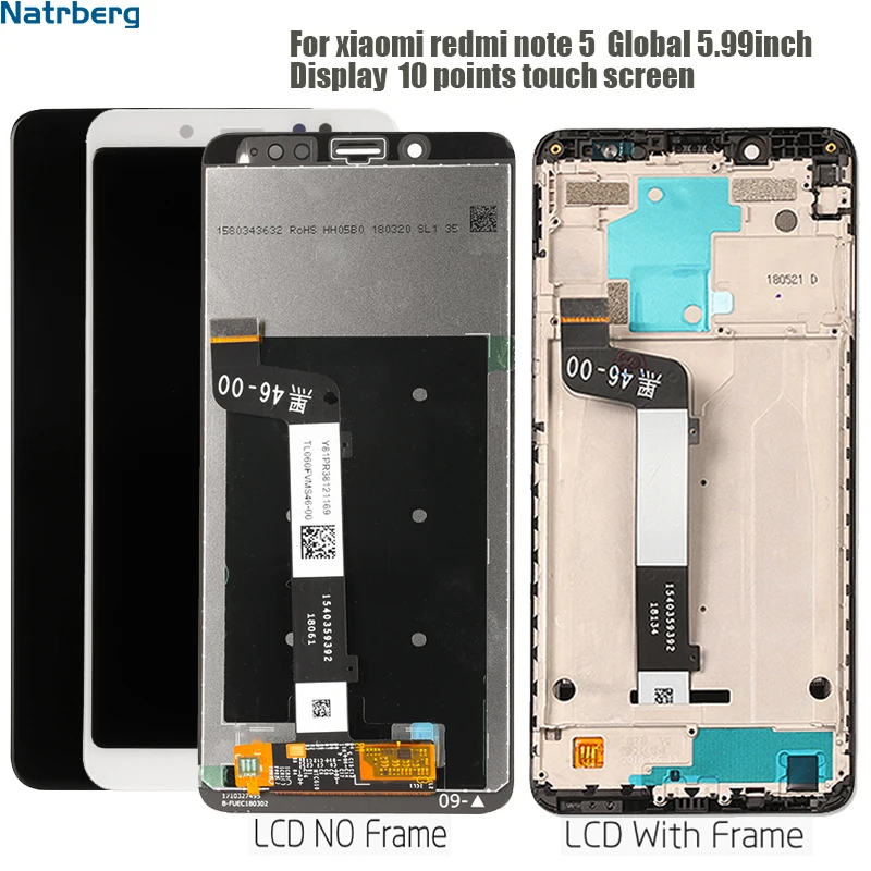 Дисплей для Xiaomi Redmi Note 5 Дисплей lcd сенсорный экран с рамкой для Redmi Note 5 Pro Note5 ЖК-экран панель дигитайзер