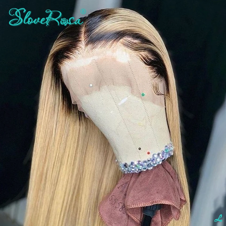 blonde with brown roots wig