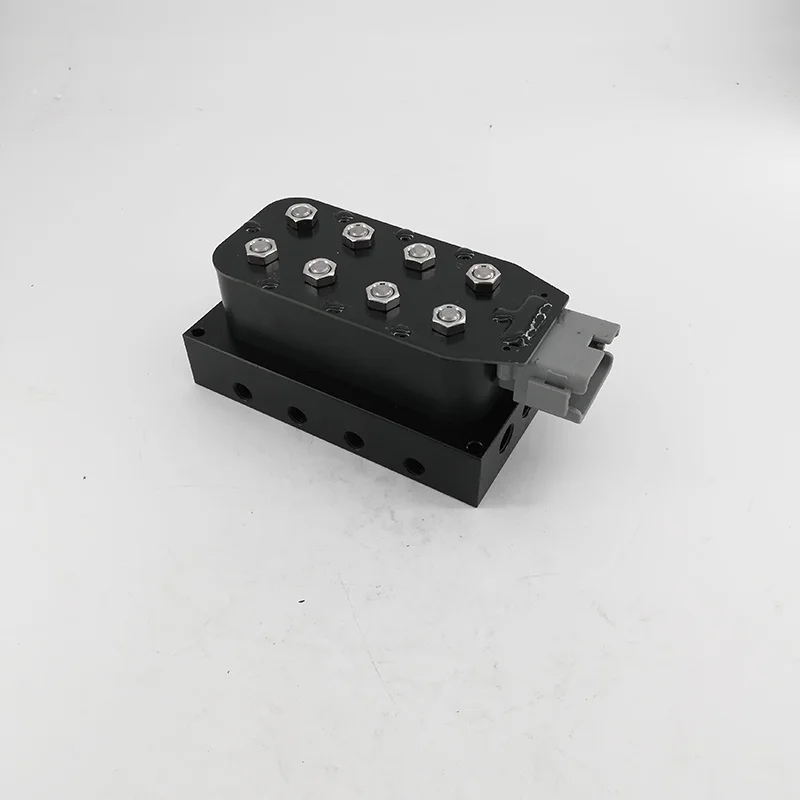 Pneumatic shock absorber 1/4" AA-VU4 8-corner valve unit , Air suspension solenoid valve block With 5m Cable plug and controller