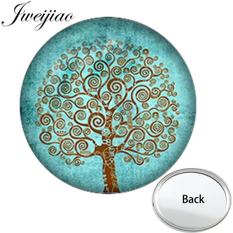 

Youhaken Copper Leaf Tree Plant Photo One Side Mini Pocket Mirror Love Environmental Makeup Vanity Hand Travel Purse Mirror