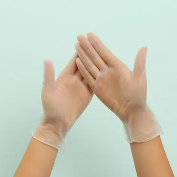

100pcs Disposable Vinyl Gloves Cooking Kitchen PVC Rubber Waterproof Non-Sterile Food Safe Allergy Free Work Food Service Gloves
