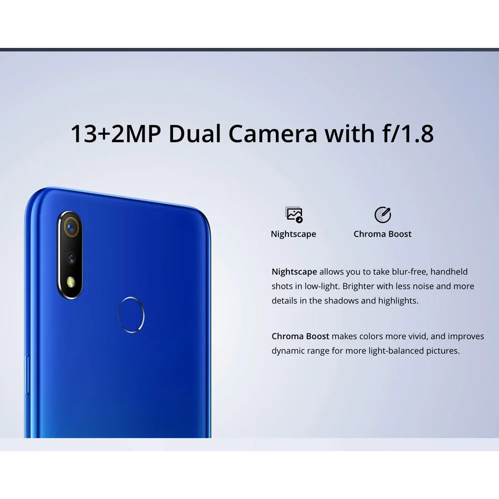 Мобильный телефон Realme 3 rmx1821, версия RU, 6,22 дюймов, 3 Гб ОЗУ, 32 Гб ПЗУ, Восьмиядерный, двойная тыловая камера, 13 МП, 2 МП, Android 9,0, 4230 мАч, мобильный телефон