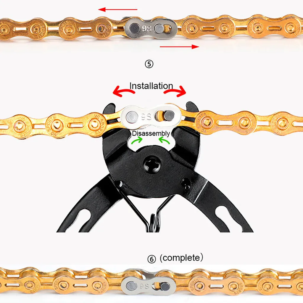 Pince Chaîne Vélo Pince à Chaîne De Vélo QKURT 2 En 1 - Pour Retirer Et Fermer Les Maillons - Compatible 5 à 11 Vitesses Pince Compatible 5-11 Vitesses