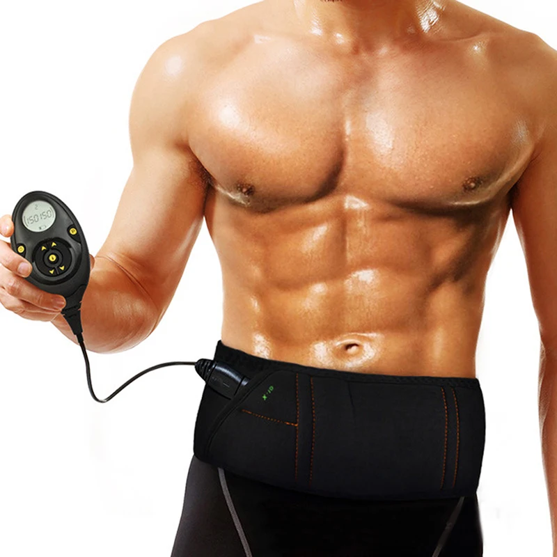 

EMS Electro Stimulator Muscle Vibration TENS Abdominal Slimming Massage Belt ABS Toner Core ABS Workout Belt 150 Intensity Level