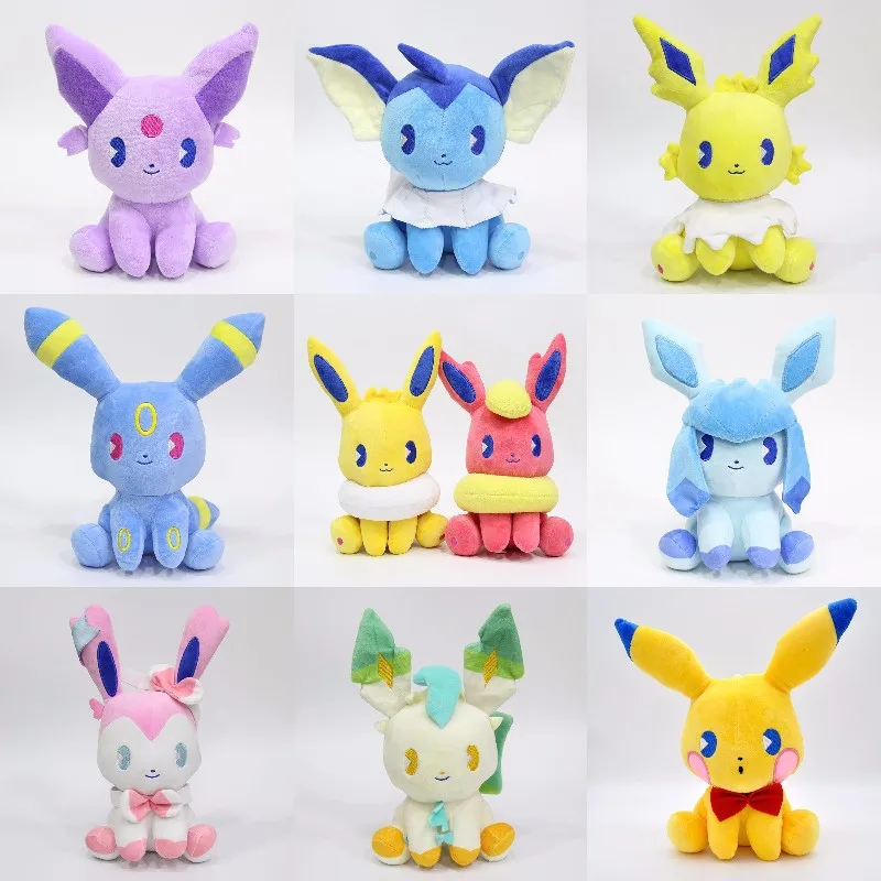 Takara Tomy Pokemon Кукла Плюшевая Игрушка мягкая чучела Sylveon Jolteon Glaceon flarion Umbreon Leafeon Espeon Vaporeon для детей Подарки