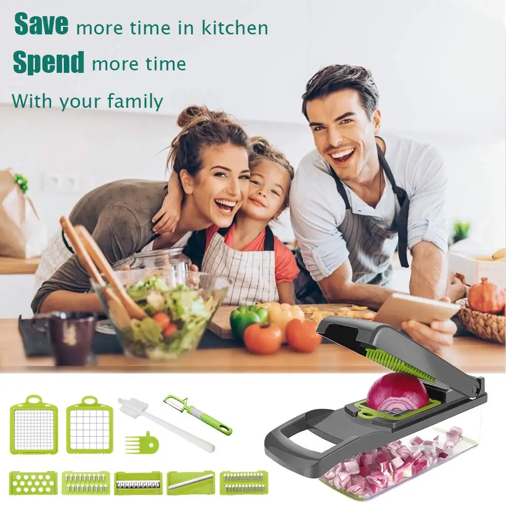 Vegetable Chopper Mandoline Slicer Dicer For Fruits Vegetables, Professional Onion Cutter Vegetable Dicer Food Chopper