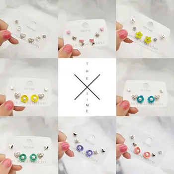 

30 Pairs/lot simple cute women jewelry earrings wholesale 201104-94