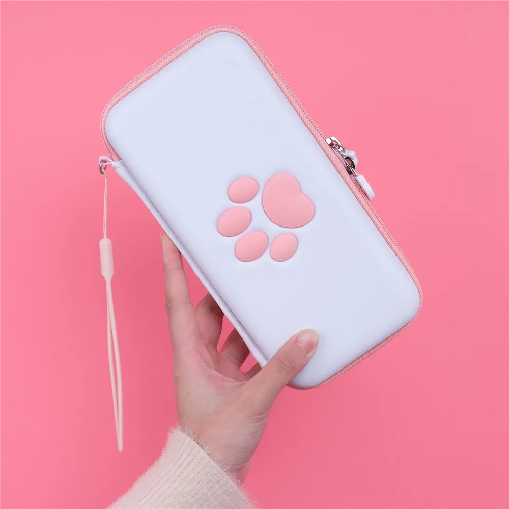 Чехол для переноски в виде милой кошачьей Лапы Для shand Switch Lite консоль Портативная сумка для хранения с ремешком на руку аксессуары для игр