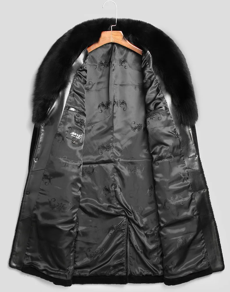 100% шерстяное пальто зимняя мужская куртка из настоящей овчины длинные мужские