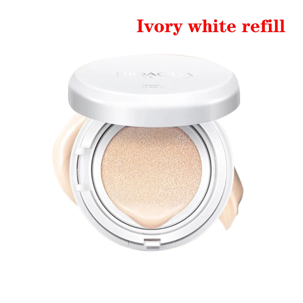 BIOAQUA Sunscreen Air Cushion BB CC Cream Concealer Moisturizing Foundation Whitening Makeup For Face Beauty Makeup With Refill - Цвет: Ivory white refill