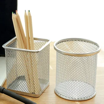 

New Metal Stand Mesh Hollow-out Style Multifunctional Pen Pencil Ruler Holder Desk Organizer Storage Office Accessories