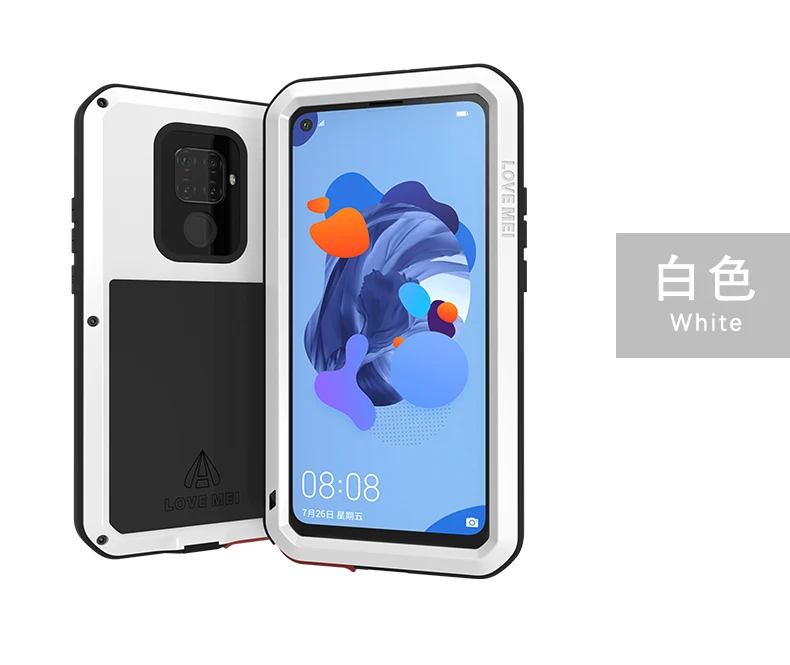 LOVEMEI Powerful Metal Waterproof Case For Huawei Nova 5i Pro Cover ShockProof Full Body Protection Armor Defender Phone Case