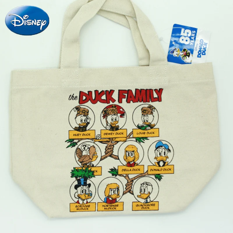 Женская Холщовая Сумка Disney Большая вместительная с Дональдом Даком