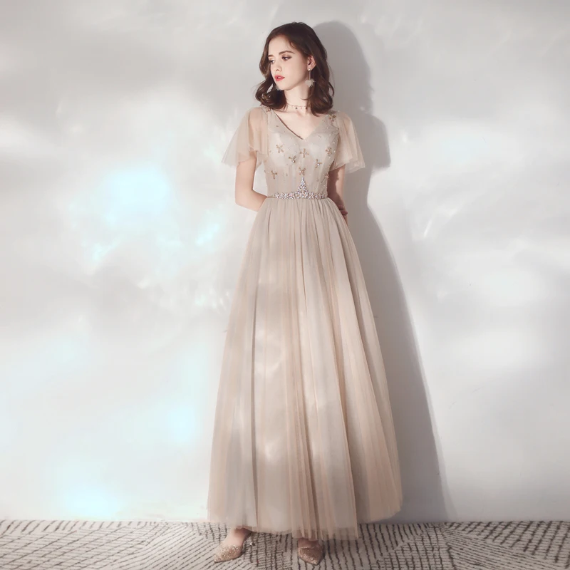 Осеннее Новое поступление, вечерние платья для выпускного вечера vestido de noiva sereia, вечернее фатиновое мягкое кружевное торжественное платье с бусинами