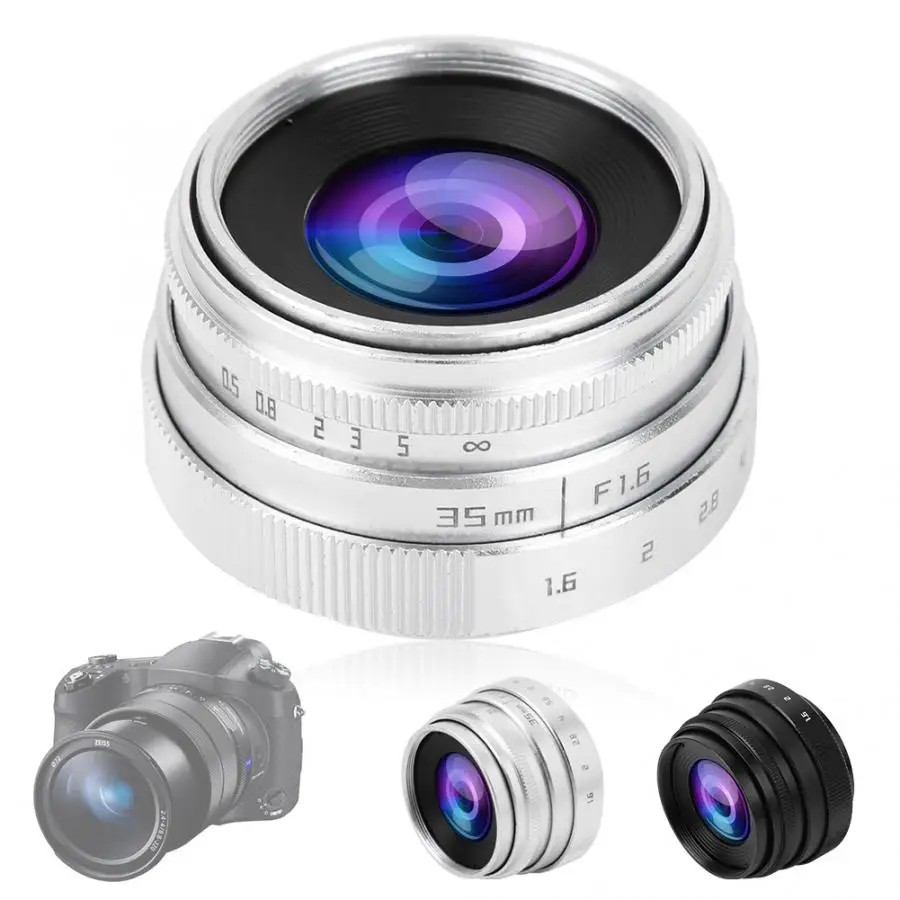 35 мм F1.6 CCTV C Mount большая апертура объектива для sony NEX для M4/3 для Fujifilm Fuji для Canon для Nikon камера Универсальная 2 цвета
