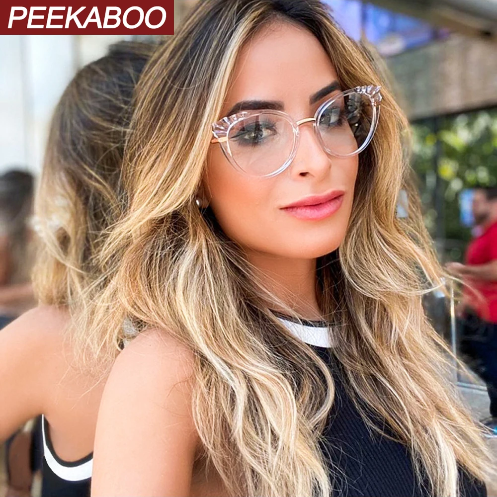 Компьютерные очки peekabo голубой светильник оптические женские золотого цвета с
