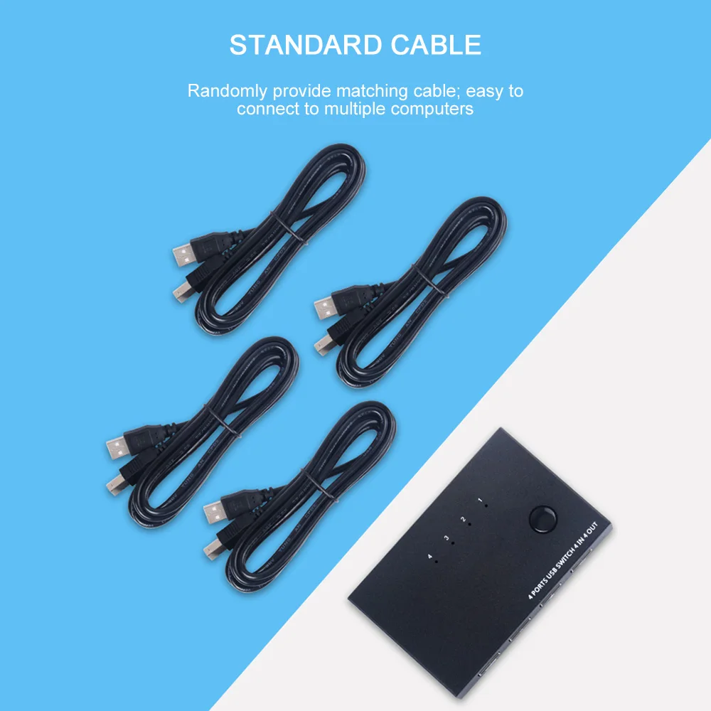 4 порта USB 2,0 HDMI KVM переключатель PC общий VGA коммутатор разветвитель коробка для обмена принтер клавиатура мышь KVM для клавиатуры мышь