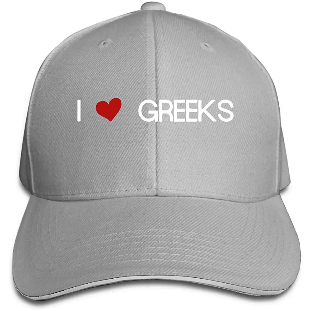 Классическая Бейсболка унисекс I Love Greeks Trucker