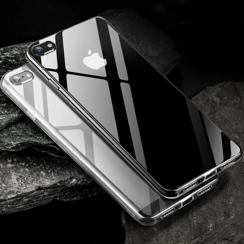 

Transparent Silicone Case For iPhone 7 8 X XR XS Max Shockproof Back Cover For iPhone 6 6S Plus 4 4S 5C 5S SE Protection Fundas