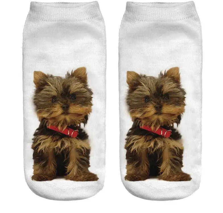 Лидер продаж 3D с принтом детские носки собака дизайн мода унисекс, Рождественский подарок носки с низкой лодыжкой с изображением персонажей мультфильмов, забавные носки для От 8 до 16 лет детская одежда