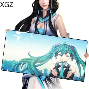 

XGZ Anime Hatsune Future Game Mouse Pad Large Lock-edge pad Player Big Mat Computer PadmouseGame Keyboard Table