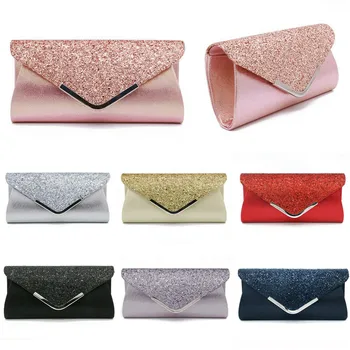 

Women's Sequins Clutch Handbag Bag Evening Wedding Party Prom Purse Wallet Pouch