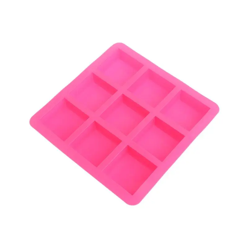 9 Grids Silicone Ice Cube Square Trays Mold Mould Carving Maker Handmade Soap Making For Party Drinks
