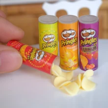 

Mini Simulation Potato Chips Bottle Dollhouse Miniature Play Kitchen Food for Blyth, Barbies, BJD 1/6 Doll Toy