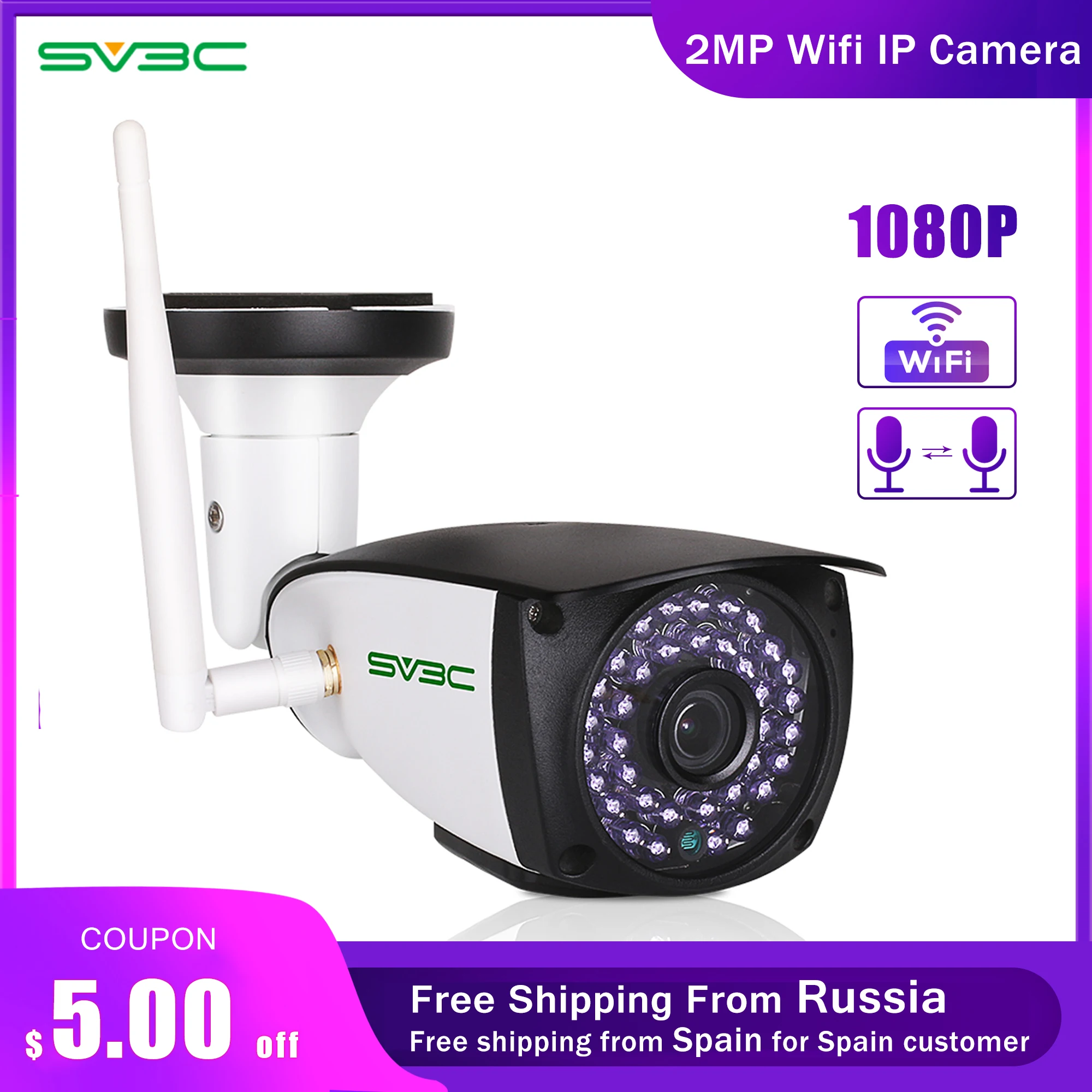 SV3C 1080P Wireless Security IP Camera Wifi Cam Surveillance Cameras Home Outdoor CCTV Onvif | Безопасность и защита