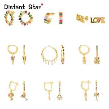 

European Rainbow drop Earrings jewelry for Women Gold Copper cz earring cactus bears Lips tassel Earrings 2020 gift Mother's Day