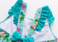 2-14 Years Girls Swimsuit  2021 New One Piece Swimwear Flamingo Ruffle Style Children's Swimwear Unicorn One Piece Swimsuit 6