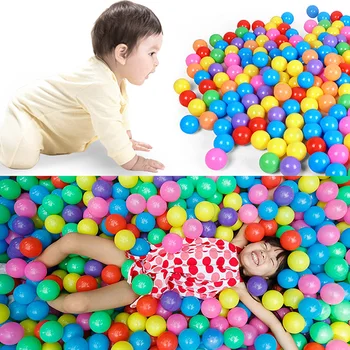 

50 Pcs Swim Fun Colorful Soft Plastic Ocean Ball Secure Baby Kid Pit Toy QX2D