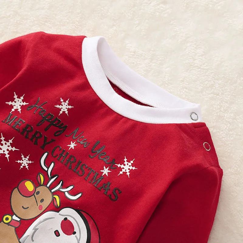 Осенняя одежда для малышей; Рождественская блузка для малышей с принтом из мультфильма; Топы+ штаны+ шапка; костюм с длинными рукавами для малышей