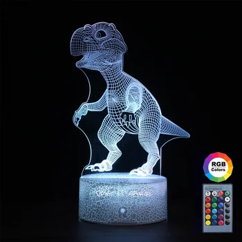 

Dinosaur 3D Night Light LED colorful Remote Control USB Powered Children Creative Gift Desk Lamp