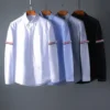 THOM TB Brand Male Shirt Oxford Long-Sleeved Casual White shirt basic Shirt Slim Cotton Unisex Top Korean Design 1