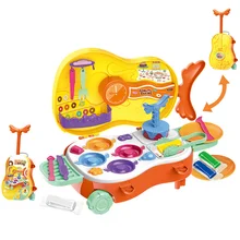 Детская игрушка, набор инструментов для игры в доктора, портативное медицинское оборудование, Набор для игры в дом, игра для тренировки интеллекта с коробкой в форме скрипки