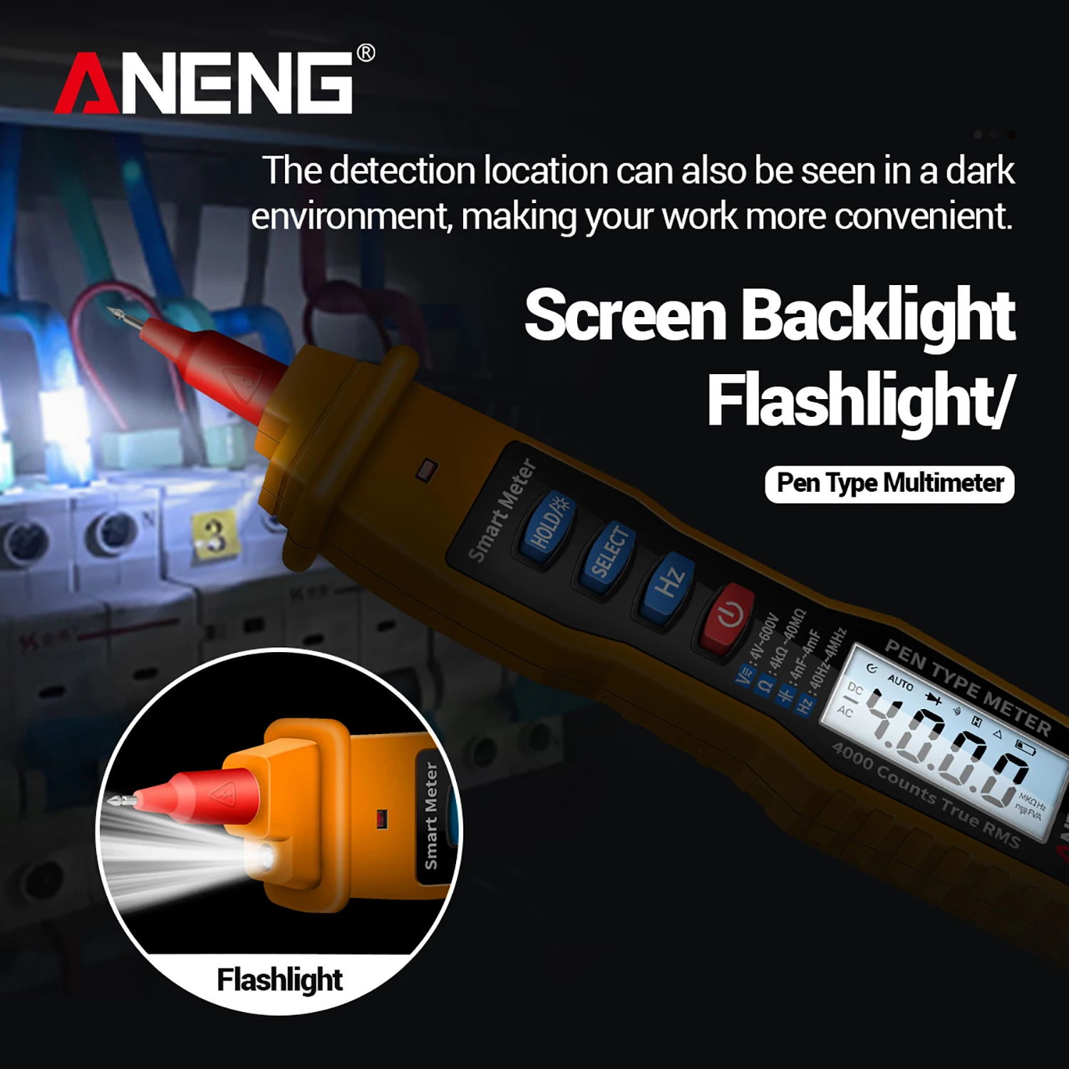 ANENG A3003 Digital Multimeter Pen Multimeter NCV AC/DC Voltmeter Ohmmeter Resistance Capacitance Frequanecy Live Line Test