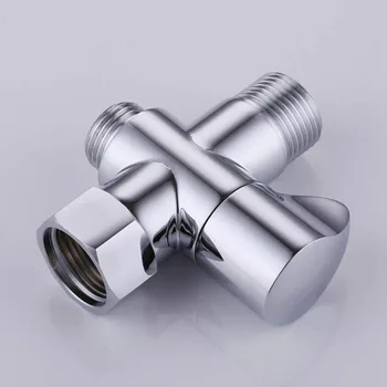 

Brass 1 In 2 Out High Quality American Triangle Valve Wall Mount Bathroom Faucet Angle Switch G1/2" Male Thread Stop Valve