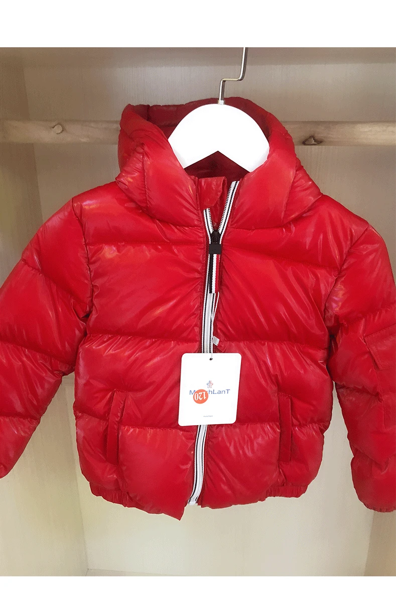 Children Coat Baby Girls Winter Coats Long Sleeve Girl's Warm Jacket Winter Outerwear White Duck Down Bright Color 2-8 Year